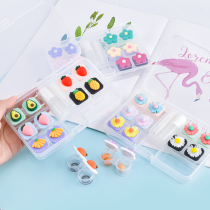 Contact lens case female transparent multi-pair multi-pack portable cute simple tide hipster eye beauty pupil box