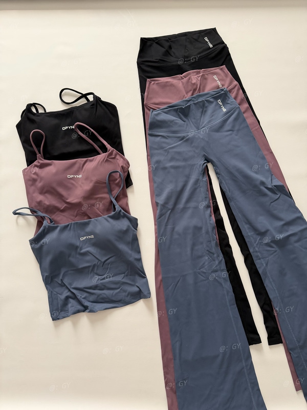 Dfyne Origin Naked-Feel Quick-Drying Sports Yoga Flared Pants and Camisole