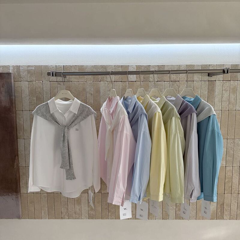 Weilian William 93012 Spring Embroidered Letter Long-Sleeve Shirt Knitted Shawl Two-Piece Set Women's Top Trendy