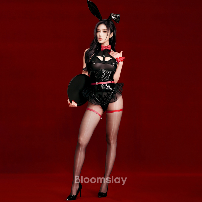 Bloomslay "Drunk Velvet Tail" Sexy Bondage Qqny Leather Temptation Cosplay Bunny Girl One-Piece Lingerie