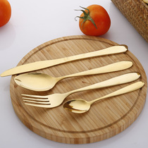 Western cuisine fork thickening stainless steel set four pieces of steak tableware net red in gold soup spoon Europe and America