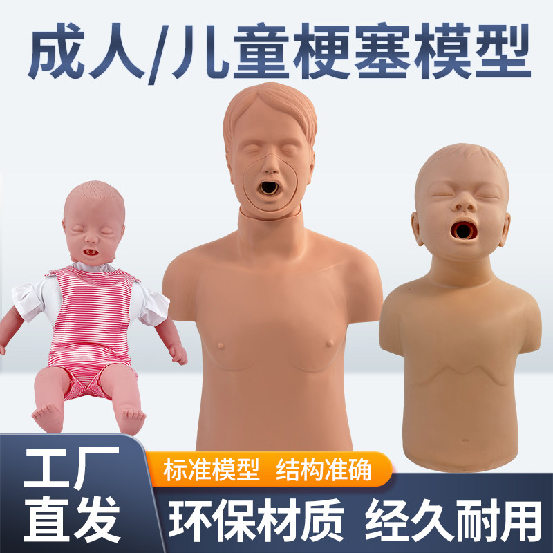 婴儿梗塞模型海姆立克急救训练人体模型幼儿气管异物梗阻急救法