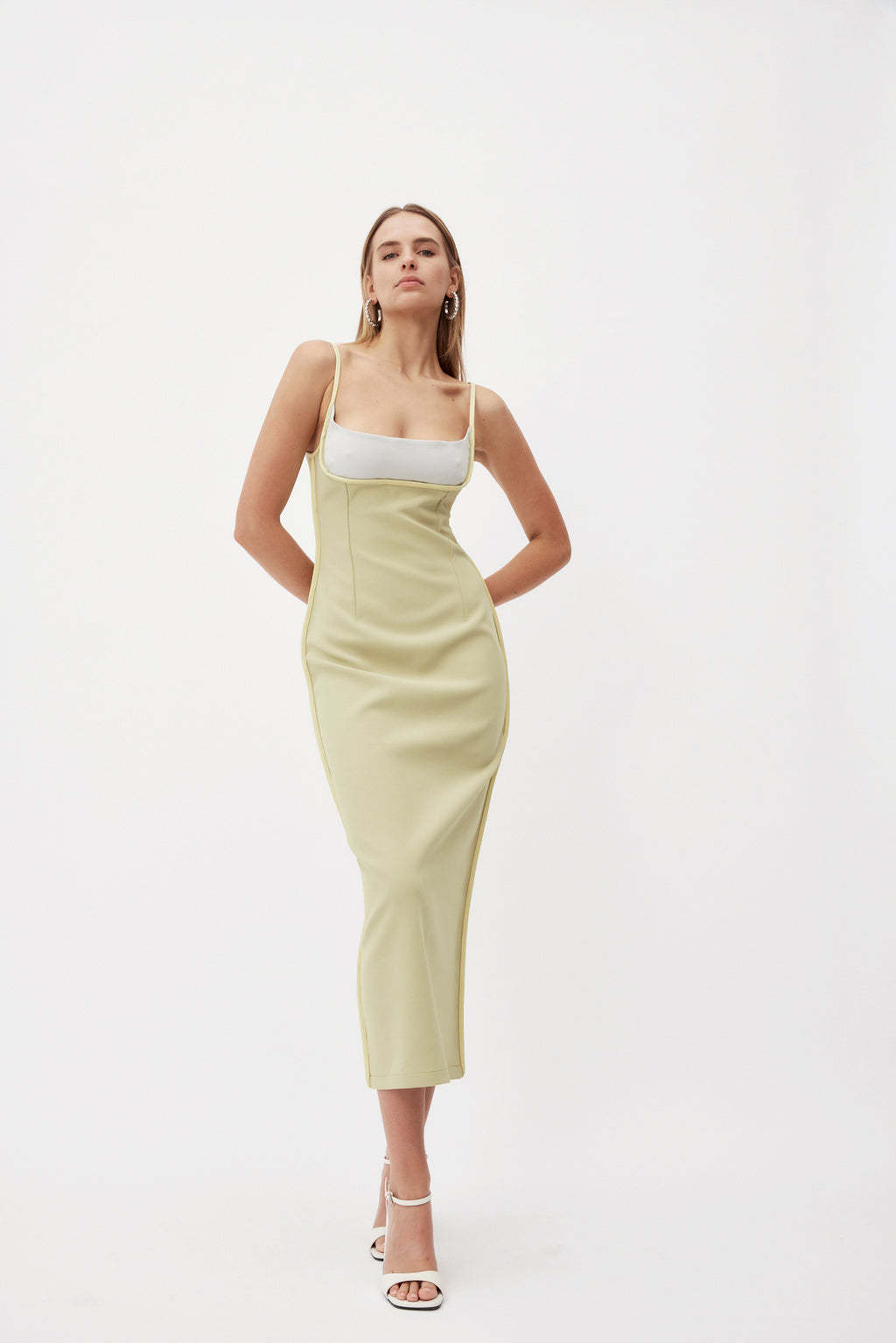 Fitted long dress, city style Fitted long dress, city style