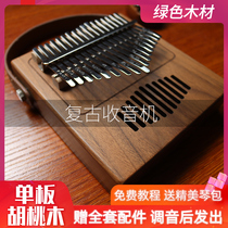Retro radio Thumb Qin Karin Baqin 17 Sound Harmonica Beginner Five Fingers Kalimba Instrument Finger Qin