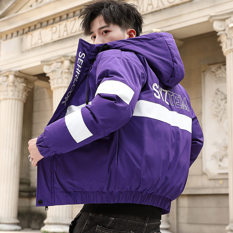 Teen áo khoác mùa đông Hàn Quốc phiên bản của xu hướng ngắn dày xuống bông quần áo học sinh trung học đẹp trai quần áo bông nam