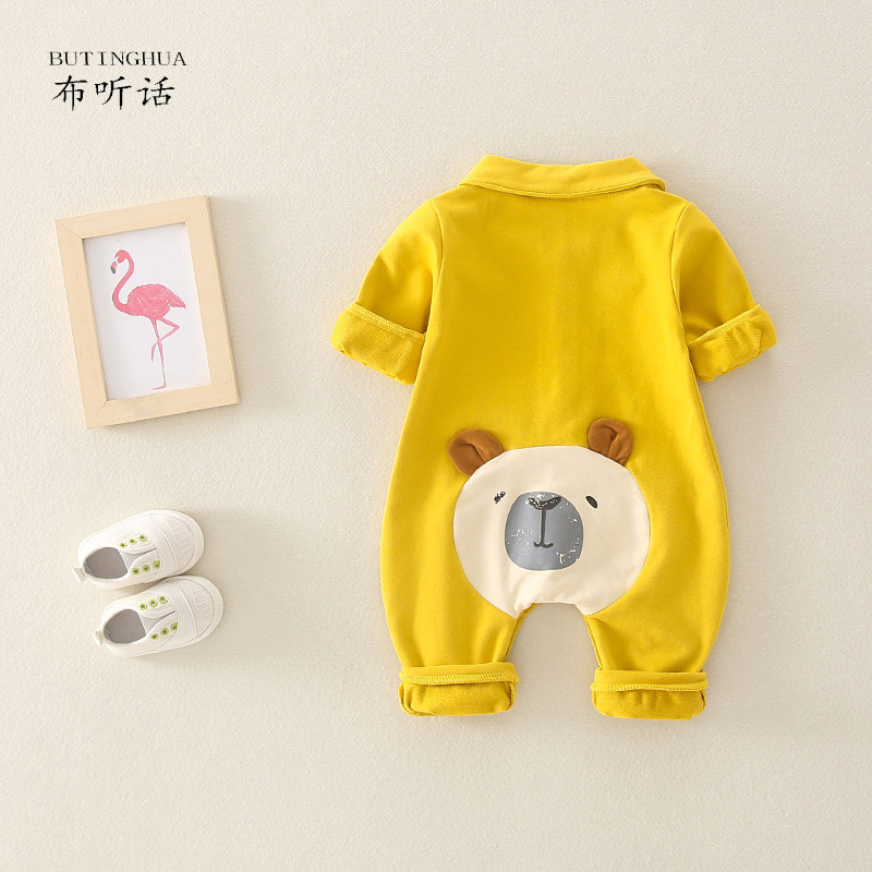 Baby clothes boy spring handsome 3 - 6 months pure cotton long sleeve thin cartoon cute ultrameng sweater 9