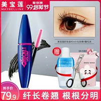 Maybelline Flying Arrow Mascara Classic Blue Fatty Curling dài và dày không dễ kết dính Không dễ bị nhòe không thấm nước lâu dài - Kem Mascara / Revitalash mascara maybelline tím