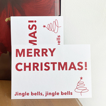 Black face black shop Christmas card Christmas Eve Apple New Year 2022 doomed red design