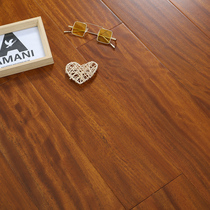 Grid wood (iron wood)wide board precious hardwood Pure solid wood floor Log lock floor heating keel-free high-end household