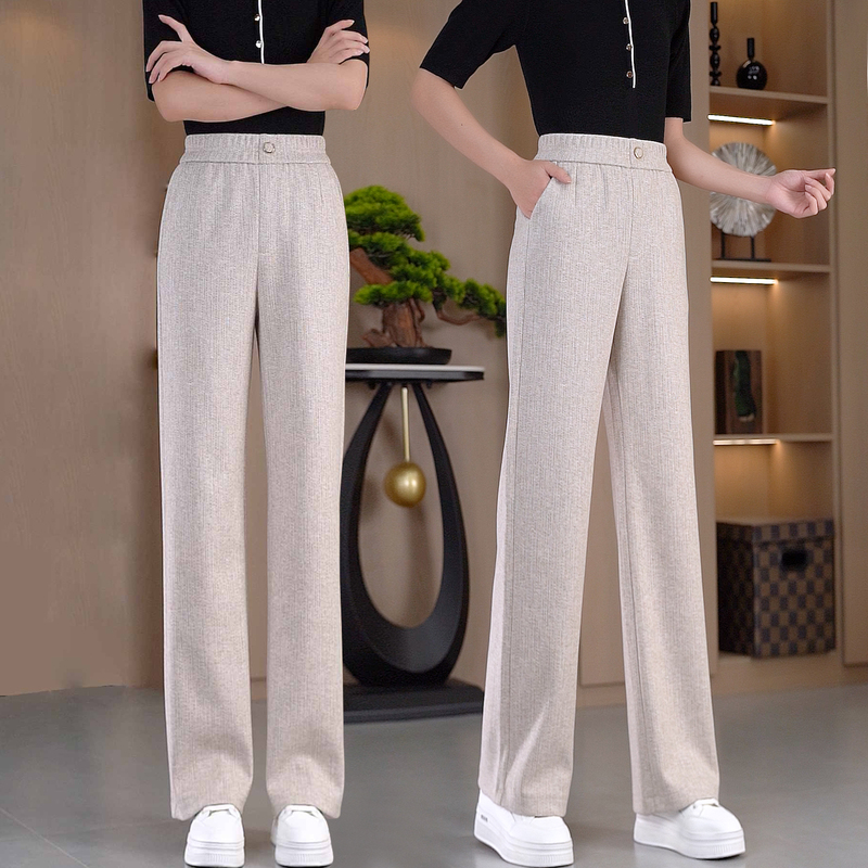 Autumn Straight-Leg Pants for Women, 2026 New High-Waisted Loose Casual Pants with a High-End Drape, Narrow Wide-Leg Pants Autumn Straight-Leg Pants for Women, 2026 New High-Waisted Loose Casual Pants with a High-End Drape, Narrow Wide-Leg Pants