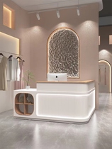Simple modern paint cashier company front desk clothing store small corner counter beauty salon bar customization