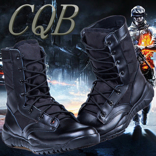 Spring and summer cqb ultra-light tactical boots lightweight breathable wear-resistant boots male special forces shock-absorbing training shoes combat boots