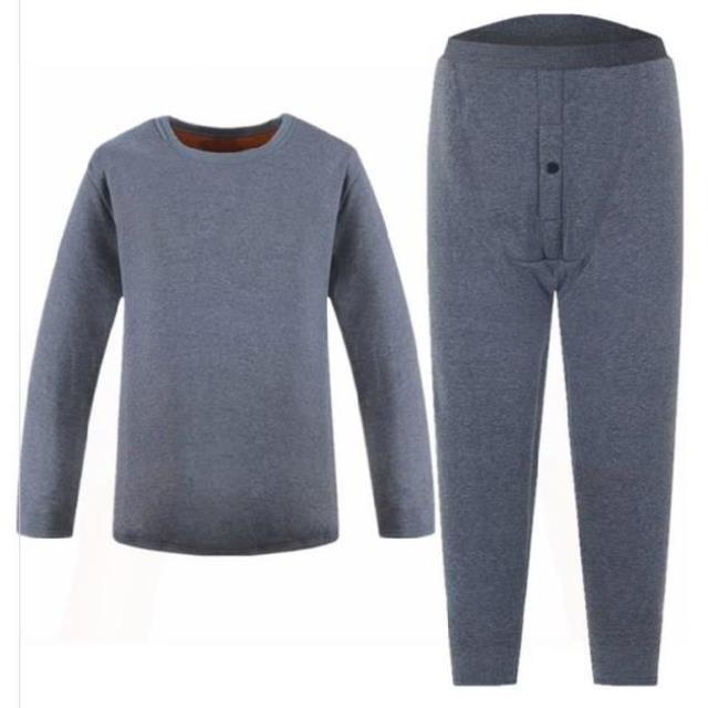 Mens bộ đồ lót nhiệt cộng với áo len bông nhung. Hai mảnh cardigan vào kích thước lớn cardigan với nhung.