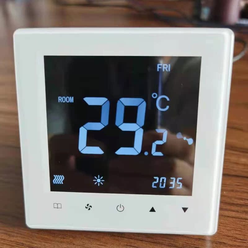 Water and electricity heating air conditioning temperature controller Two joint for host linkage mobile phone to control WIFI smart panel 25A touch screen