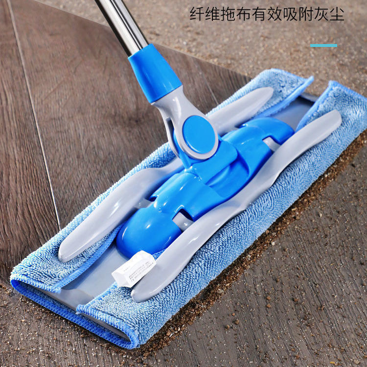 Jiayi Flat Mop with Cloth for Wooden Floors, Dry and Wet Absorbent Towel, One-Step Mop for Lazy People, Household Use, No Hand Washing Required