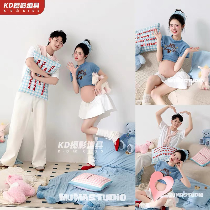 Wedding Photography Studio Maternity Photo Outfits Studio Studio Family Portrait Couple Korean Style Fresh Maternity Wear Hot Sale