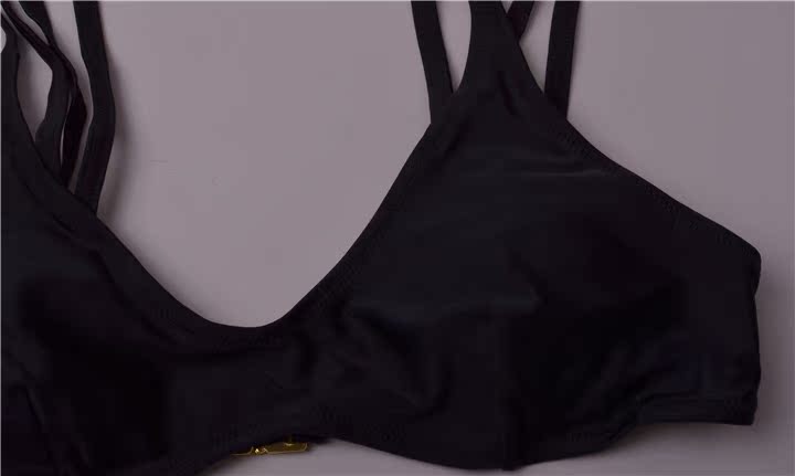 Thời trang chất lượng cao sexy bãi biển bikini màu đen không có đệm bikini một mảnh áo tắm phụ nữ - Bikinis