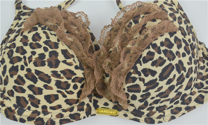 Thời trang chất lượng cao bãi biển suối nước nóng bikini da báo nụ ruy băng thép tấm tập hợp bikini phù hợp với phụ nữ áo tắm bộ đồ bơi nữ kín đáo