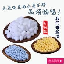  Fish tank Special salt for fish and water Tropical fish goldfish Koi sea salt Mineral large grain salt Soft water water purification granular salt