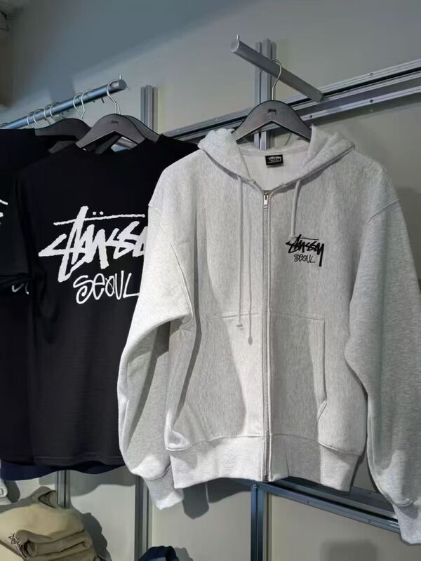 『In Transit』Stussy 26Ss Seoul/Vancouver City Limited Edition Zipper Thin Fleece Sweatshirt Jacket