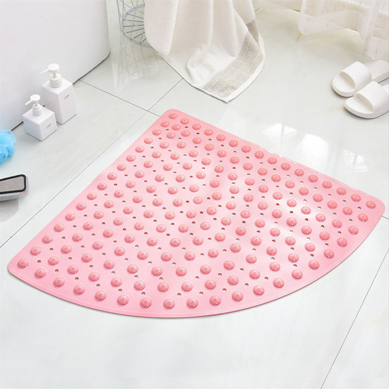 Fan-shaped bathroom mat non-slip mat environmental protection household shower room bath anti-fall suction cup floor mat bathroom massage foot mat