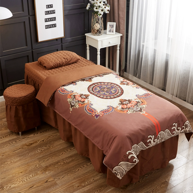 Beauty bed bao gồm bốn bộ bông thẩm mỹ viện đơn giản phong cách châu Âu chuyên dụng cao cấp massage vật lý trị liệu dày lên giường có lỗ