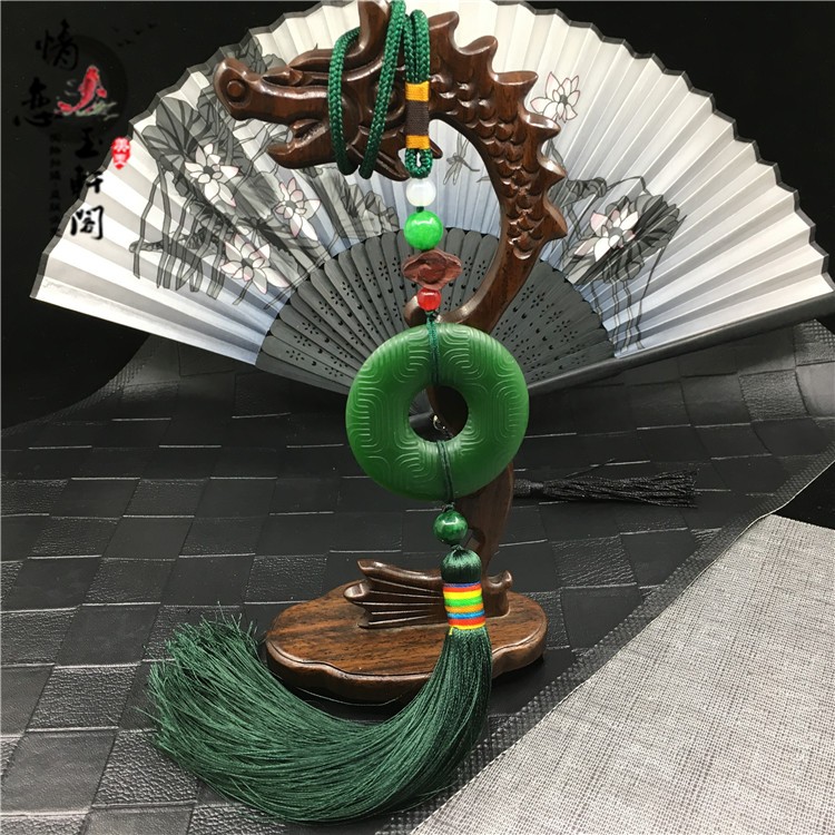 China Wind Ornaments Hanfu Accessories Forbidden step jade Classical Pendant by hand Su Yupei waist pew pressure flap Forbidden Step