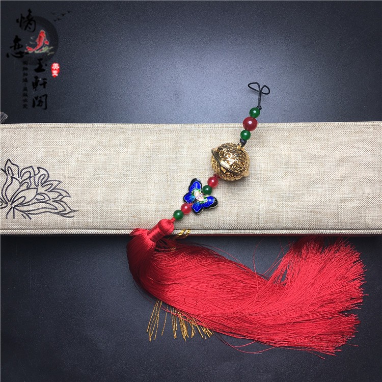 Chinese style accessories ancient style waist hanging derivative bell pendant cloisonne palace bell Hanfu cheongsam press lapel buckle waist pendant