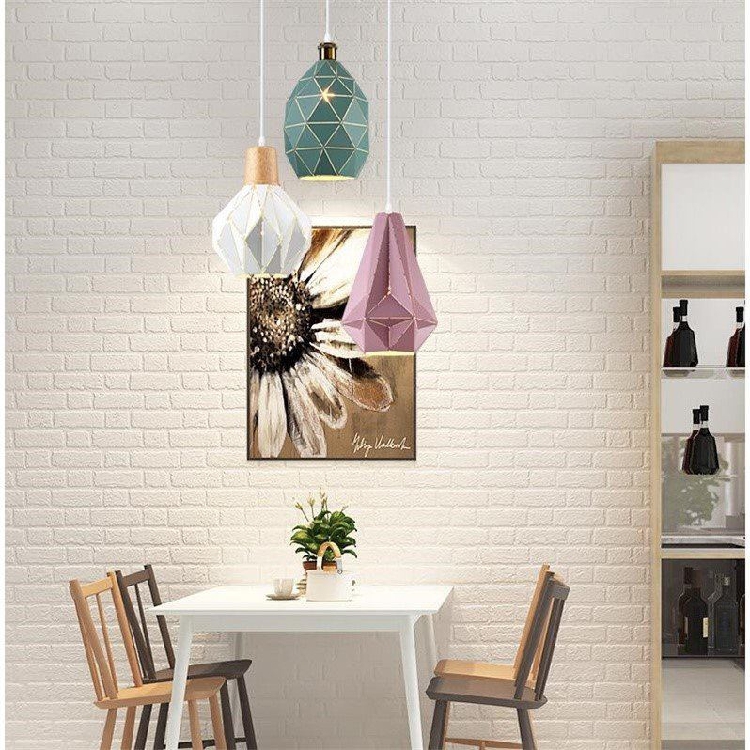 Nordic style chandelier creative shop personalized dining table atmosphere about modern solid wood bar table industrial retro lamps