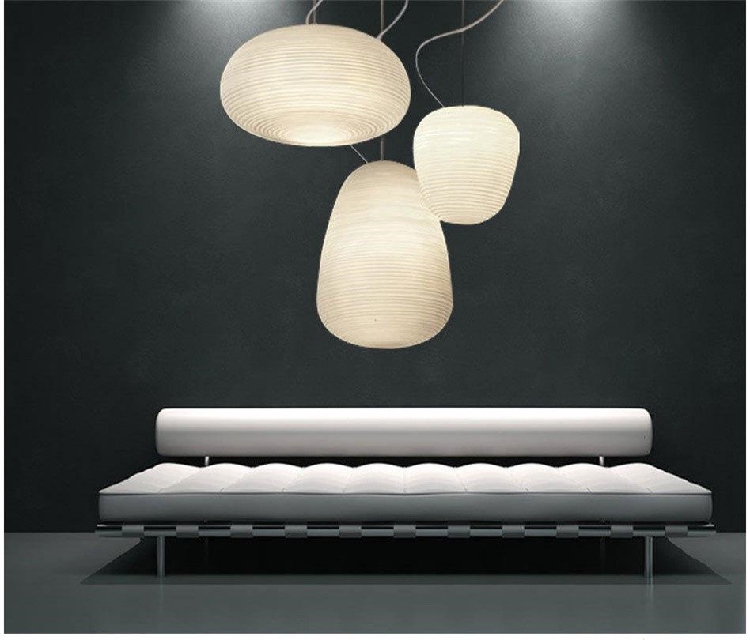 Nordic creative living room dining room balcony bedroom glass atmosphere Danish cocoon chandelier personality minimalist art lamps