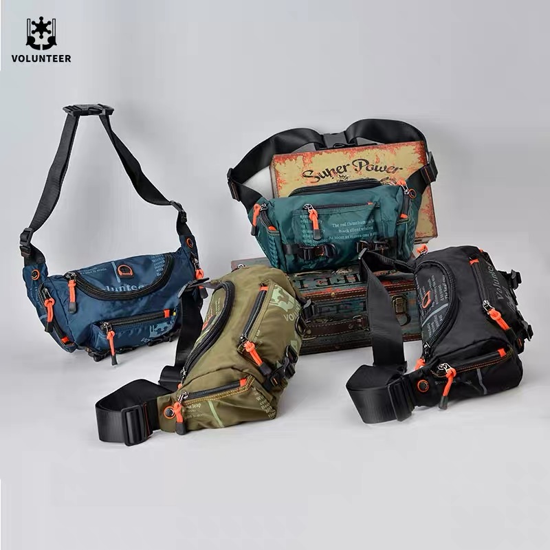 Hualangdier Popular Waist Bag Sports Men's Single Shoulder Cross Large Capacity Waterproof Multifunctional Messenger Bag 2021 New Products