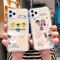 Couples customize mobile phone shell iphone13promax parent-child photo diy11 Apple 12 Pattern arbitrary model