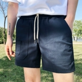 Трендовые шорты для отдыха, пляжные штаны, оверсайз, свободный прямой крой