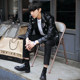 Trendy Men's Leather Jacket Men's Leather Clothing Korean Style Slim Short Youth Motorcycle Leather Jacket Men's Trendy