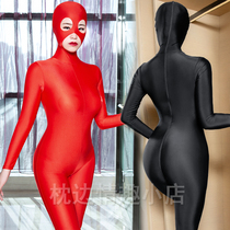 Jianmei pants tight silk slippery ice Silk liquid bottomless spandex thin seamless ladies zipper highlight ditch gloss