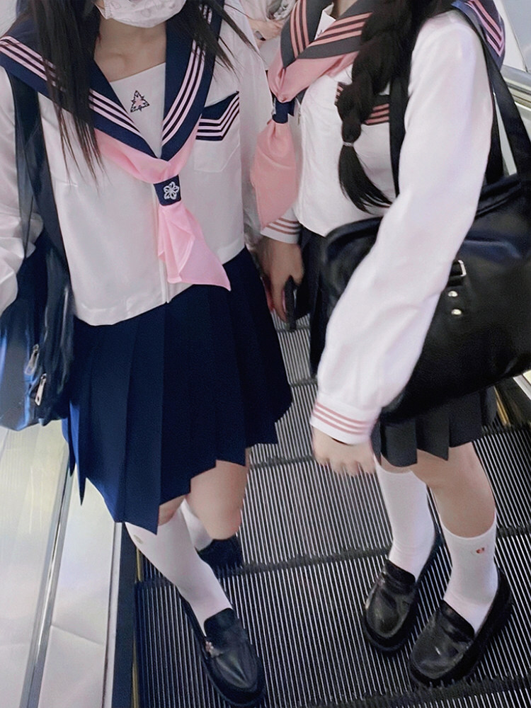 [GIRLS ROUTE] FOX RABBIT ORIGINAL SAILOR SUIT JK UNIFORM COLLEGE STYLE SUIT LONG-SLEEVED AUTUMN TOP BASIC MODEL