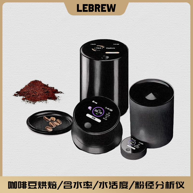 Lebrew Roaster Coffee Bean Roasting Degree Color Value Meter Detects Water Activity/Humidity/Fine Particle Analyzer