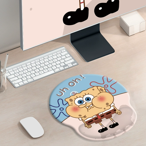 Поролоновая детская мышка, трехмерные напульсники, силиконовый игровой милый настольный коврик, стельки, ноутбук, 3D