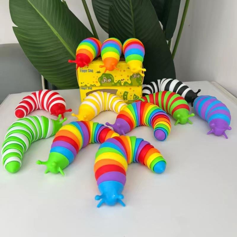 Stress-Relief Caterpillar Toy, Versatile Twisting Bug, Cartoon Slug, Early Childhood Education, Hand-Held, Flexibility Improvement