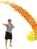 Plaza Fitness Dance Dragon Ribbon Bragon Color Color Strip Среда Средняя и пожилой односторонний с двойным золотым драконом реквизит