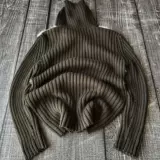 Ноябрь*Если шесть было девятью настоящими кроличьими волосами Мос Зеленая Горячая девушка Y2K вязаная куртка кардигана LGB LGB