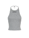 Серый висящий призейный топ