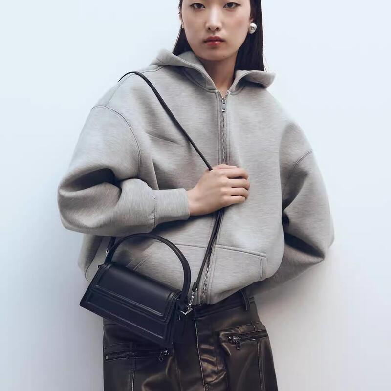 Za Women's Bag 2024 New Model High-End Mini City Crossbody Bag Casual Niche Fashion Handbag Shoulder Bag Trendy