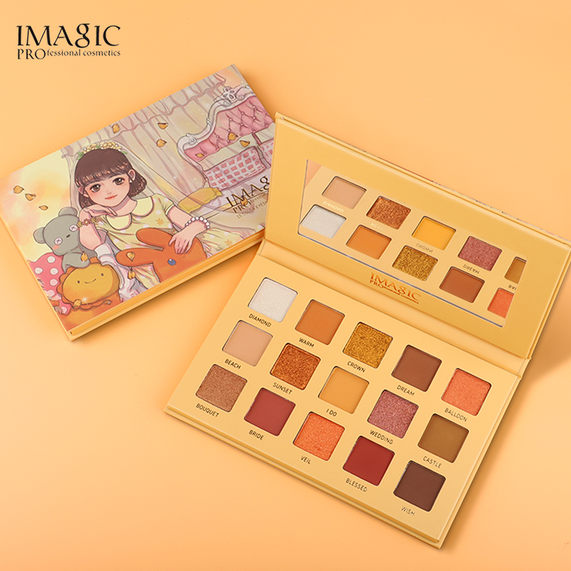 imagic eye shadow portable 15 color beginners ins overfire sloth students Affordable Treasure Girl Eye Shadow Disc