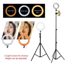 LED Ring Lamp Phone Photo Selfie Video Makeup Light Stand
