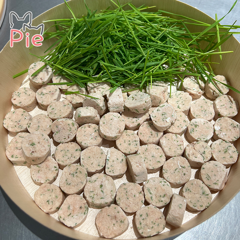 Pie Liang Lao Cai Chicken Cat Grass Freeze-Dried 100g Antibiotic-Free Chicken Wheat Grass Now Yangche Pet Cat Snacks