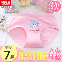Girls  underwear pure cotton childrens triangle cotton shorts head does not clip pp girls primary school students middle school children 10-12 years old