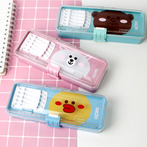 School stationery primary school students simple stationery box for boys and girls cute large capacity pencil three-layer multi-function pen box