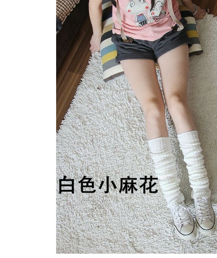 Thời trang phương Đông Hàn Quốc vớ len vớ vớ mùa thu và mùa đông ấm áp đầu gối dài vớ dày đầu gối đệm phụ nữ vớ vớ tất