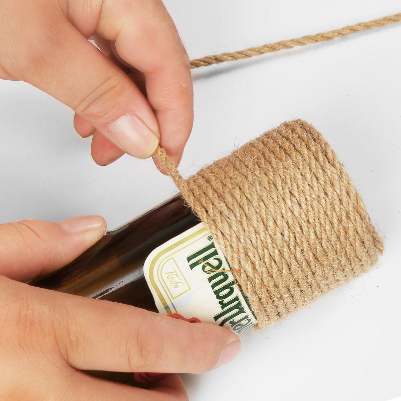 Hemp rope rope hemp thread diy material thickness hand-woven grid photo wall decoration net tag tied rope